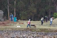 Feierabend auf der archäologischen Grabung 