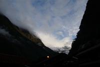 Sonnenuntergangsstimmung in Aguas Calientes 