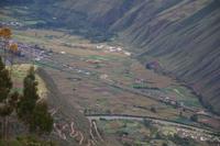 Blick von Ayllu Racchi (3.500) auf das Heilige Tal der Inka (2.800]