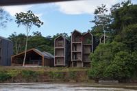 Ein im Bau befindliches Regenwaldhotel