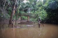 Ehemaliges Kautschukboot, dann Krankenhausboot, gerne auch als Fitzcarraldo genommen. Hoteleigene Lagune.
