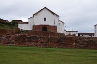 Kirche von Chinchero auf den Mauern eines Inkatempels und Palastes