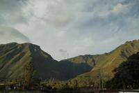 Verschneite Gipfel vom Valle Sagrado aus gesehen 