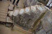 Aus einem Granit gehauene Treppe in Machu Picchu