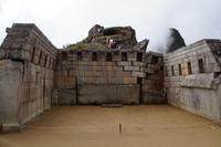 der unvollendete Haupttempel von Machu Picchu