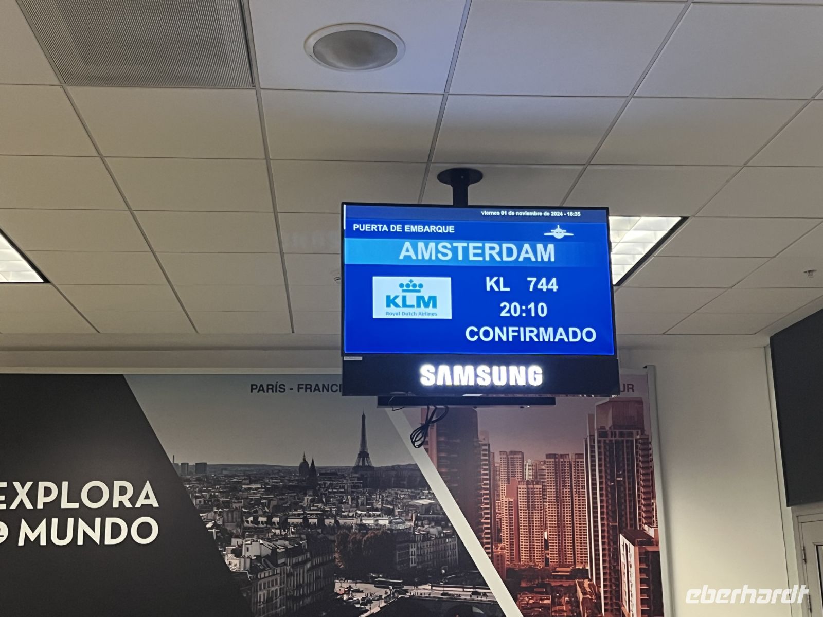 Weiterflug nach Amsterdam