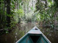 Das Abenteuer auf dem Lago Sandoval beginnt.... &ndash; &copy; Andreas Böcker (Eberhardt TRAVEL)