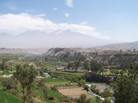 Blick auf das Chilina-Tal in Arequipa