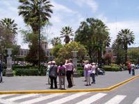 Am Plaza de Armas in Arequipa