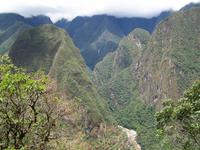 Blick auf die Bergwelt um Machu Picchu