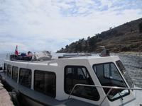 Unser Boot für die Fahrt über den Titicaca-See 