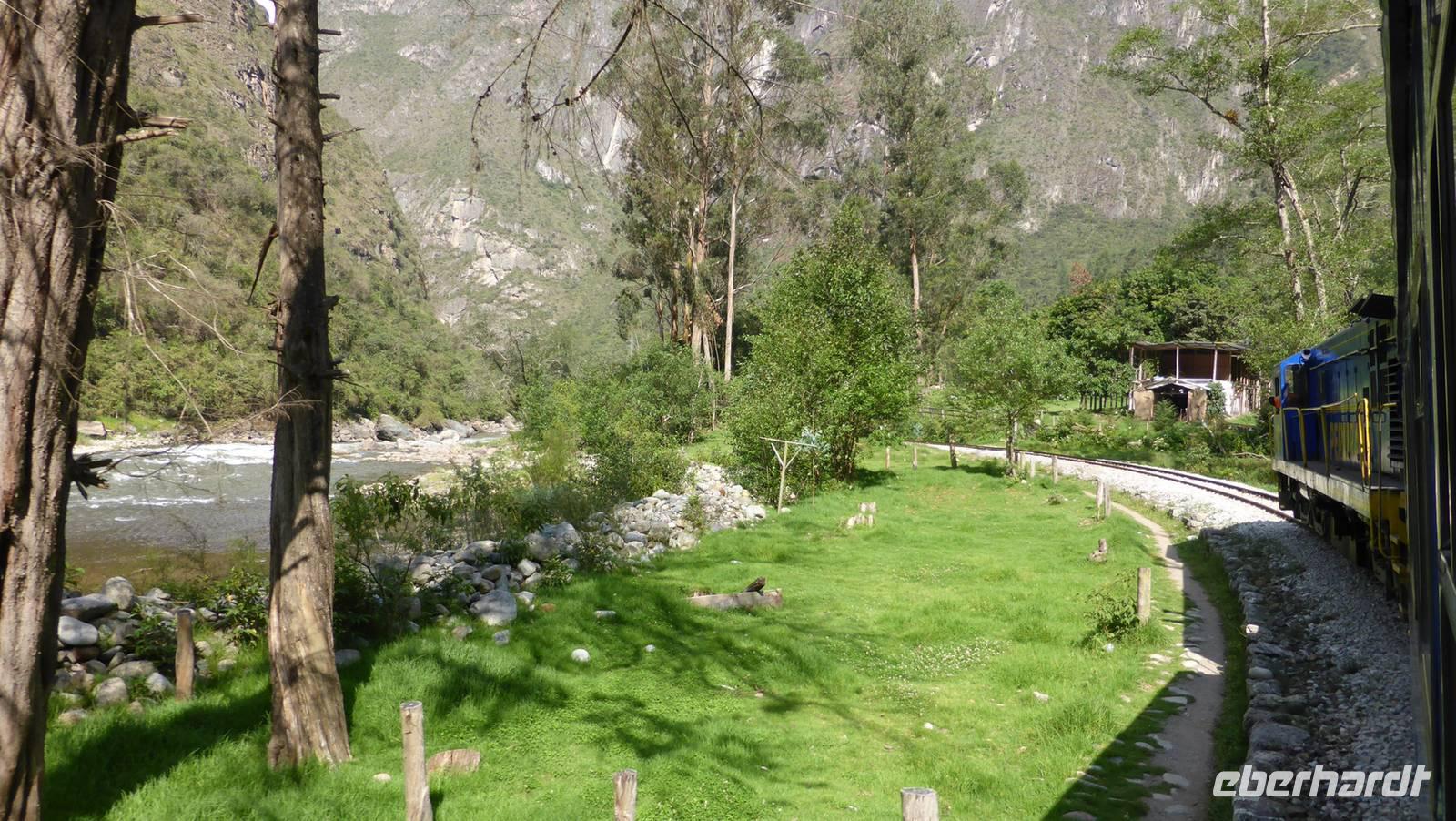 Bahnfahrt im Urubambatal