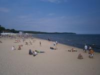 Blick auf den Strand von Zoppot