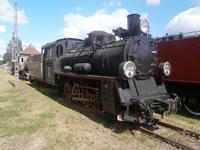 Elk, Kleinbahn- Bahnhof alte Kleinbahnlok