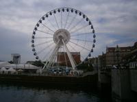Das Riesenrad am Hafen der Stadt