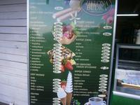 Preisaushang eines Eisstands