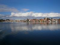 Bootsfahrt zum Spirdingsee, Blick auf Mikolajki