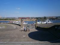 Sczcecin, Blick von der Hakenterasse auf den Hafen