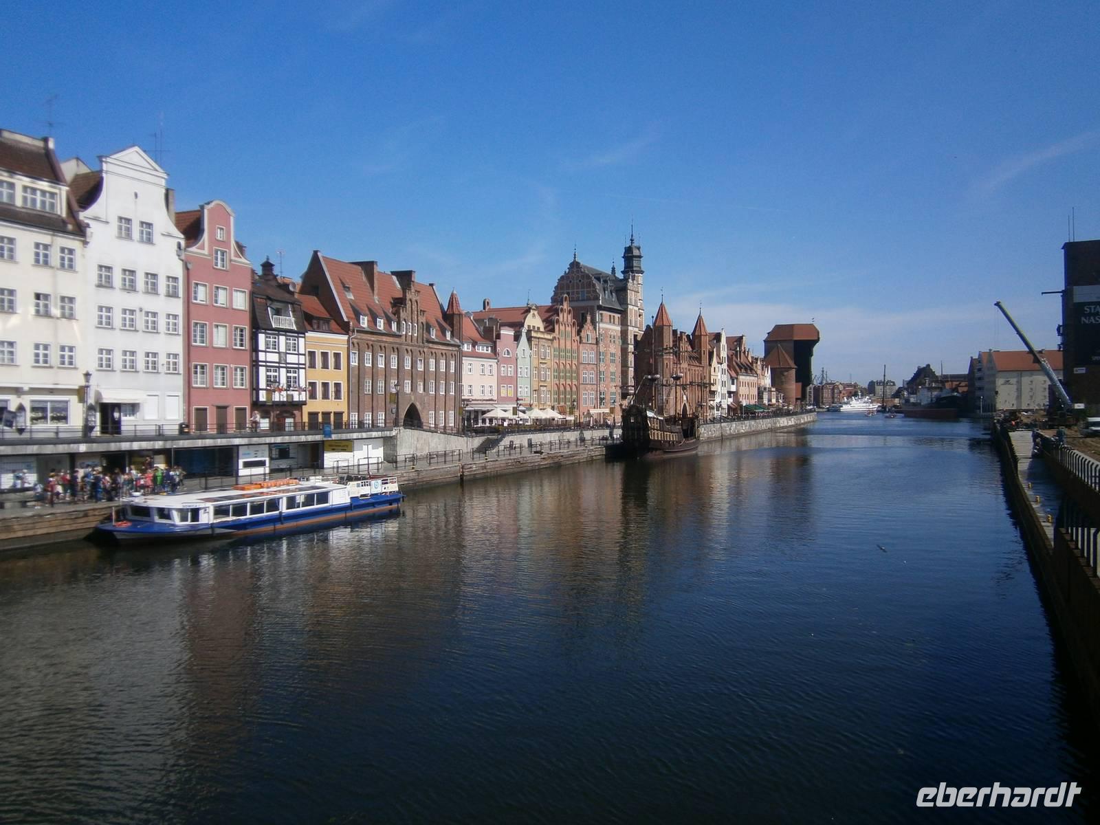Blick auf den Hafen von Gdansk mit dem 