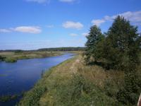 Der Flußlauf von der alten Eisenbahnbrücke aus gesehen