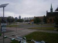 Im Hintergrund, die neue Philharmonie in Stettin