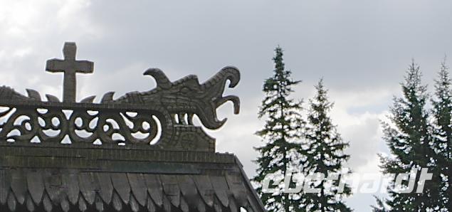 Karpacz - Kirche Wang - Ornamentik erinnert an Wikingerzeit