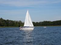 Blick über den See während der Fährüberfahrt 