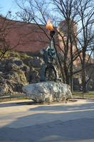 Der Feuer speiende Drache am Wawel