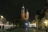 Marienkirche in Krakau bei Nacht 