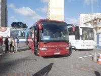 Unser Bus von Bustouristik Schreiter auf dem Parkplatz am Hotel