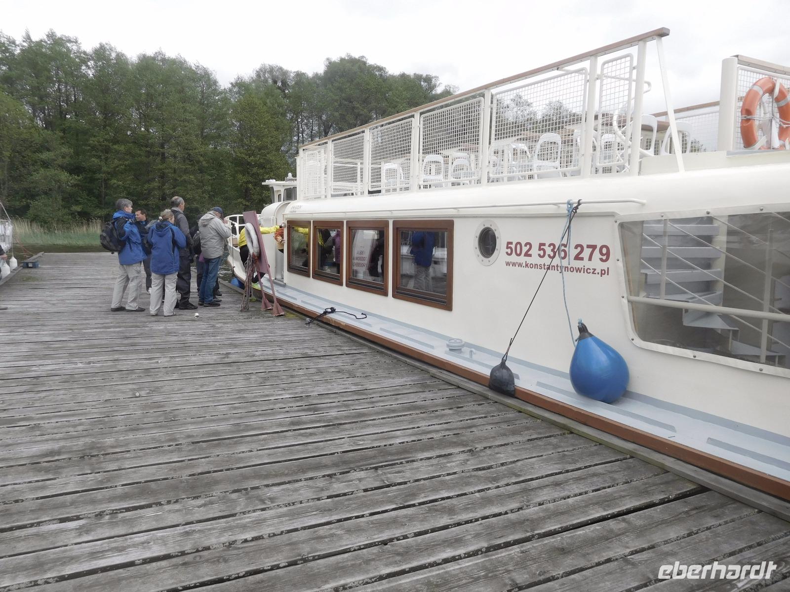 unser Boot für die Fahrt von Steinort nach Lötzen