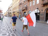 Fußball-Fans ziehen durch Krakau