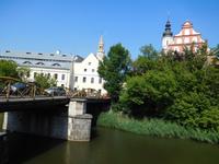 Blick zur Altstadt von Opole mit Rathausturm