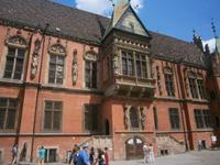 Wroclaw, das Rathaus mit dem verschlossenen Eingang zum Schweidnitzer Keller