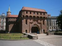 Krakow. die Barbakane, Teil der ehemaligen Stadtbefestigung