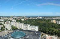 Aussicht vom Cafe 22 im PAZIM-Gebäude in Stettin