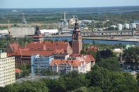 Aussicht vom Cafe 22 im PAZIM-Gebäude in Stettin