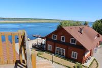 Blick auf das Flussdelta der Swine in Karsibor