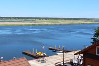Blick auf das Flussdelta der Swine in Karsibor