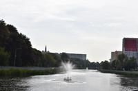 Persante in Kolberg mit Dom in der Ferne