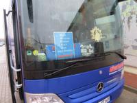 auch der Bus ist weihnachtlich dekoriert