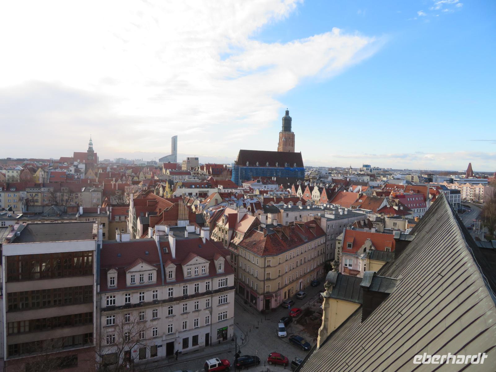 Blick vom Aussichtsturm der Universität über Breslau