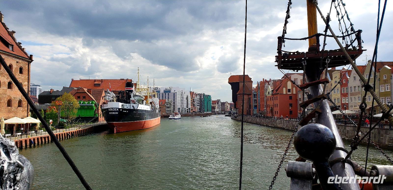 Mit dem Piratenschiff zurück ins Zentrum von Danzig