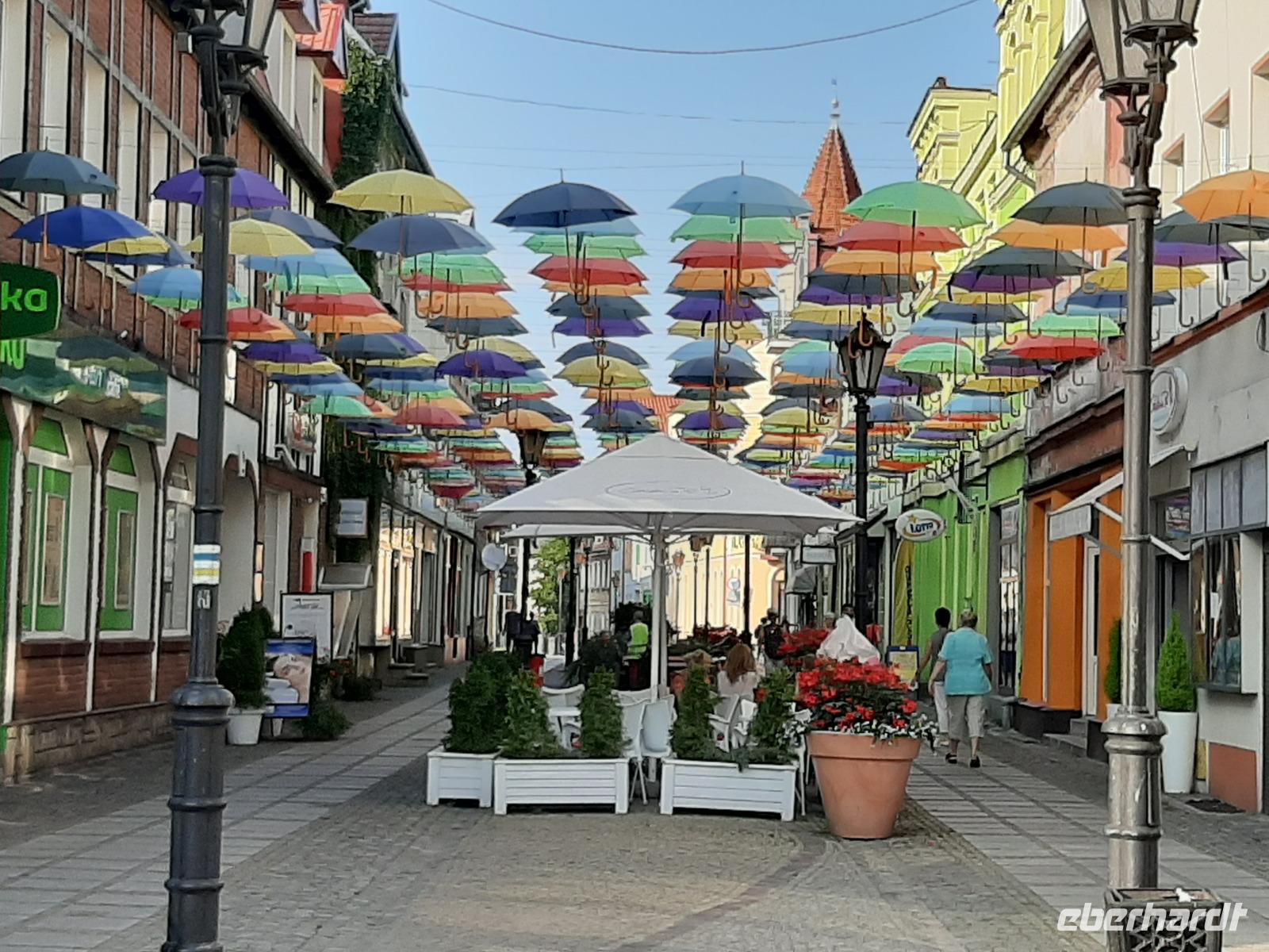 Fußgängerzone in Polczyn-Zdroj.