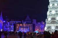 Silvesterbühne auf dem Markt