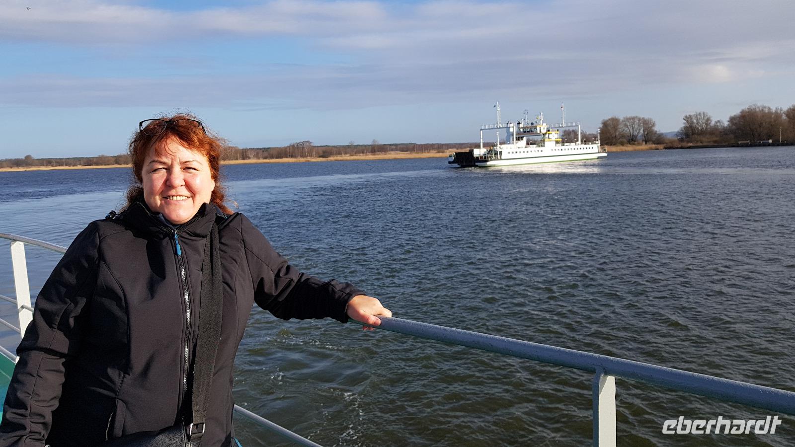 auf der Fähre über die Swine