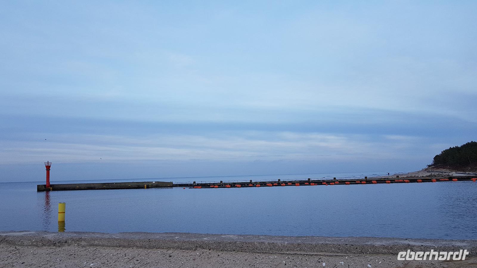 Tagesausklang an der Rega-Mündung