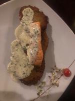 Kartoffelpuffer mit Lachs - Abendessen in Krakau