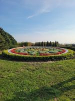 liebevoll bepflanztes Rondell