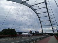 Der Bogen der Hafenbrücke in Kolberg, erbaut 2014